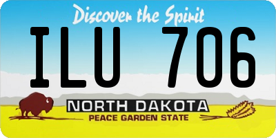 ND license plate ILU706