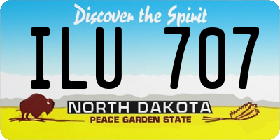 ND license plate ILU707
