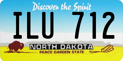 ND license plate ILU712