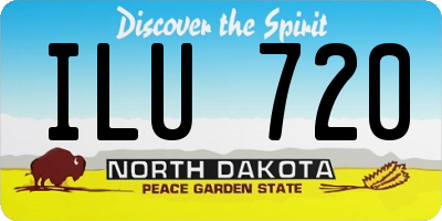 ND license plate ILU720