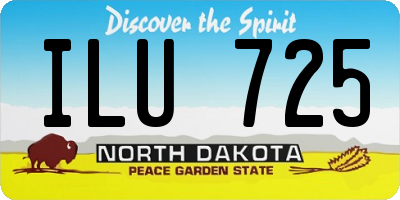 ND license plate ILU725
