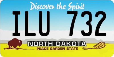 ND license plate ILU732