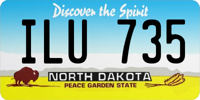 ND license plate ILU735