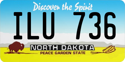 ND license plate ILU736
