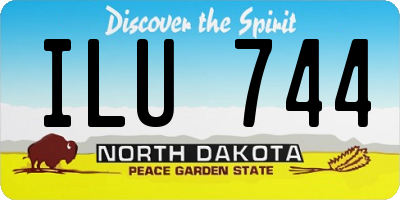 ND license plate ILU744