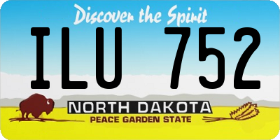 ND license plate ILU752