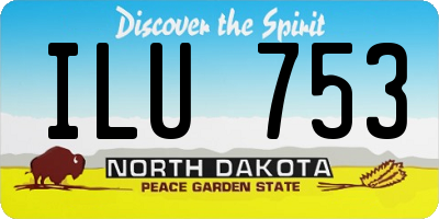 ND license plate ILU753