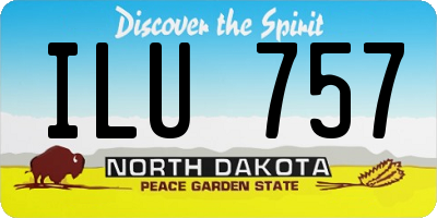 ND license plate ILU757