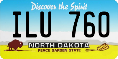ND license plate ILU760