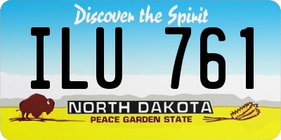 ND license plate ILU761
