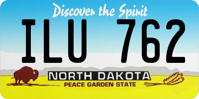ND license plate ILU762