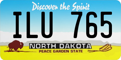 ND license plate ILU765