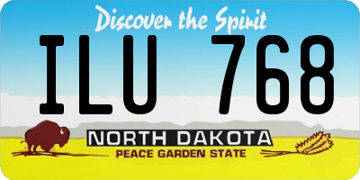 ND license plate ILU768