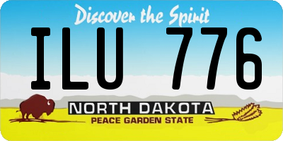ND license plate ILU776