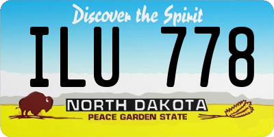 ND license plate ILU778