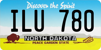 ND license plate ILU780
