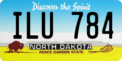ND license plate ILU784