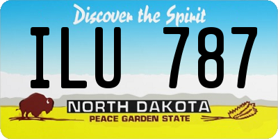 ND license plate ILU787