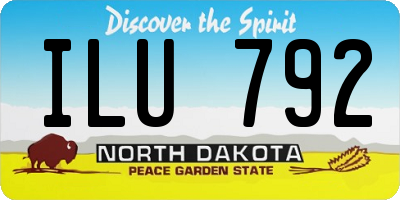 ND license plate ILU792