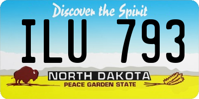 ND license plate ILU793