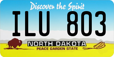 ND license plate ILU803