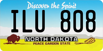 ND license plate ILU808