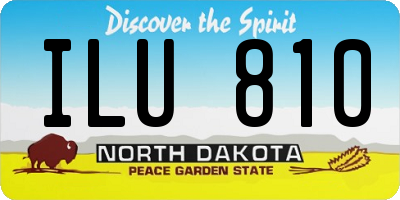 ND license plate ILU810