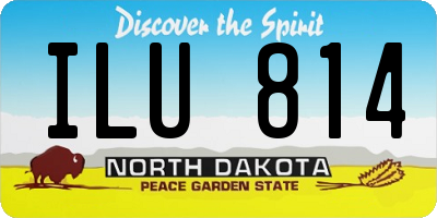 ND license plate ILU814