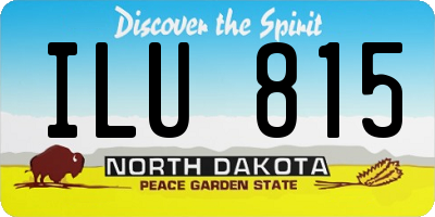 ND license plate ILU815