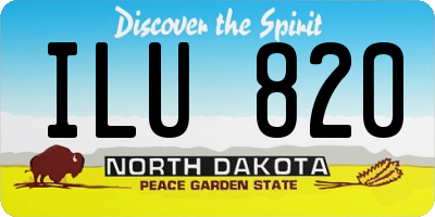 ND license plate ILU820