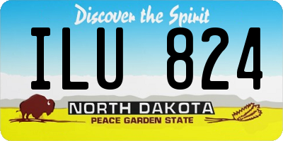 ND license plate ILU824
