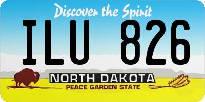 ND license plate ILU826