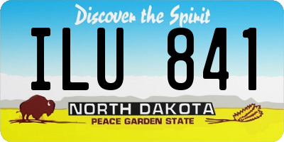 ND license plate ILU841