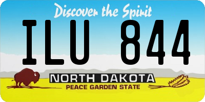 ND license plate ILU844