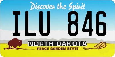 ND license plate ILU846