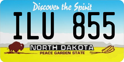 ND license plate ILU855