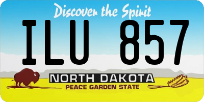 ND license plate ILU857