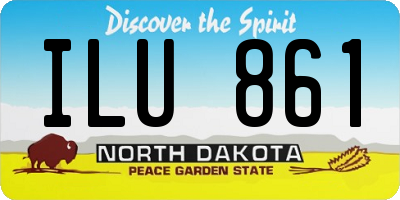 ND license plate ILU861