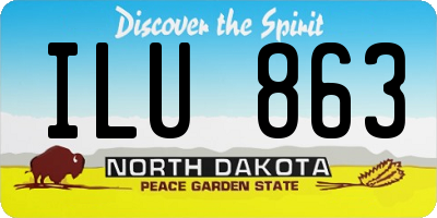 ND license plate ILU863