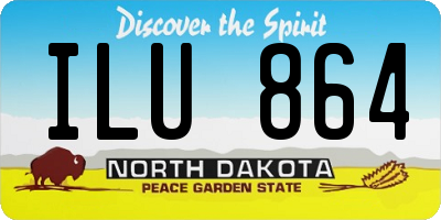ND license plate ILU864