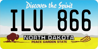 ND license plate ILU866