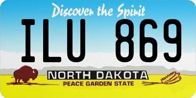 ND license plate ILU869