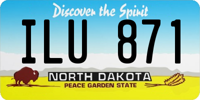 ND license plate ILU871