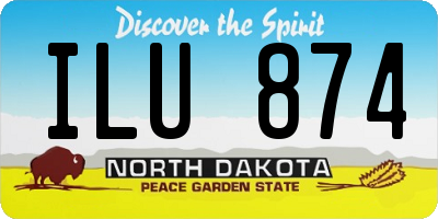ND license plate ILU874
