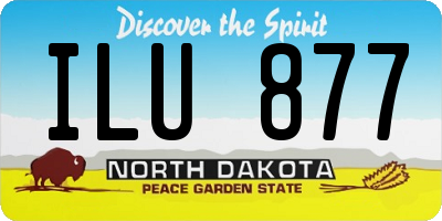 ND license plate ILU877