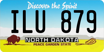 ND license plate ILU879
