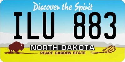 ND license plate ILU883