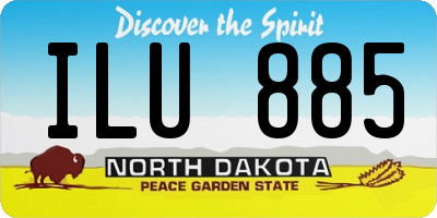 ND license plate ILU885