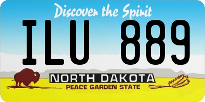 ND license plate ILU889