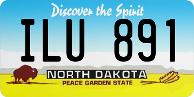 ND license plate ILU891